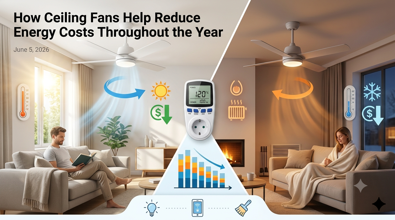How Ceiling Fans Help Reduce Energy Costs Throughout the Year