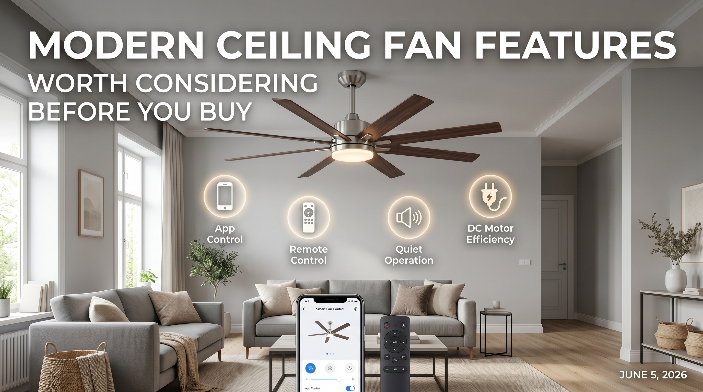 Modern Ceiling Fan Features Worth Considering Before You Buy